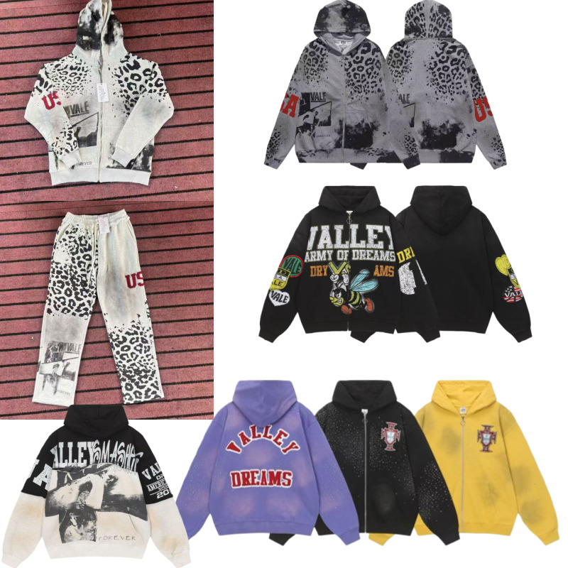 Vale Hoodie Designer Men's Valley Dreams Hoodie Val Retro Figure Print Loose Casual Hoodie For Men And Women In Autumn And Winter 96