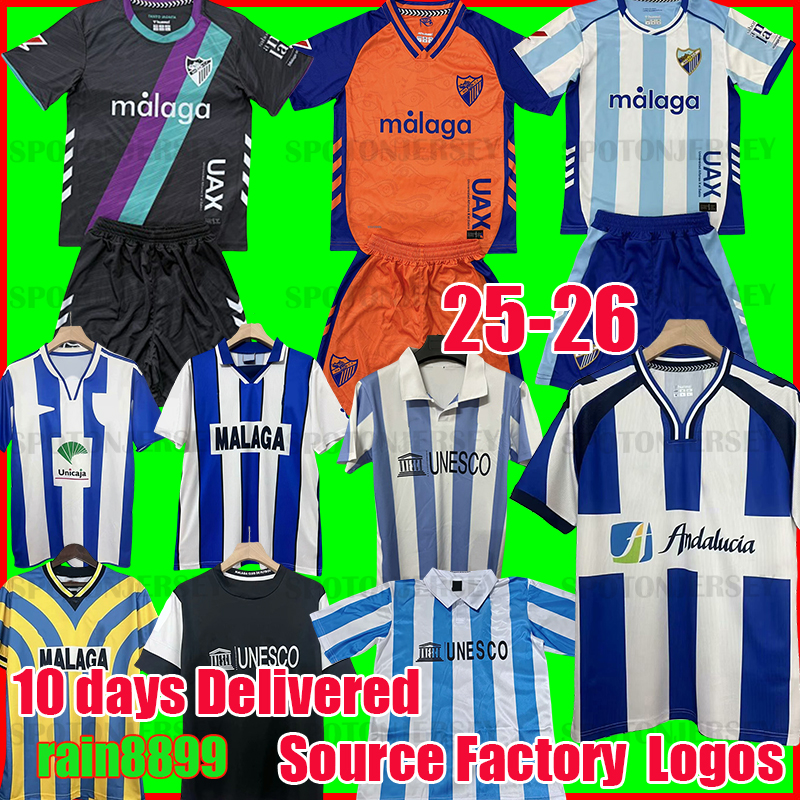 25 26 Malaga CF Soccer Jerseys DIONI Retro 1997 98 2012 13 Football Shirts ANTONITO C. D.LARRUBIA CHUPE LOBETE BATURINA Camisetas de Futbol Men Uniforms kids kits