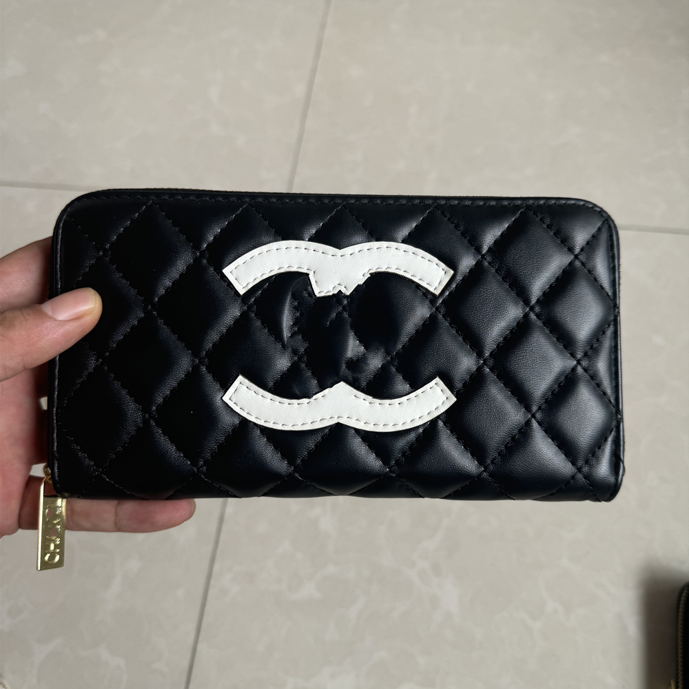 5A Designer wallet Women Men luxury Bag Clutch Wallet Check Purse Double Letter zipper Wallet Long style Holders Coin Purse Shows Card Case Holders 4 colors