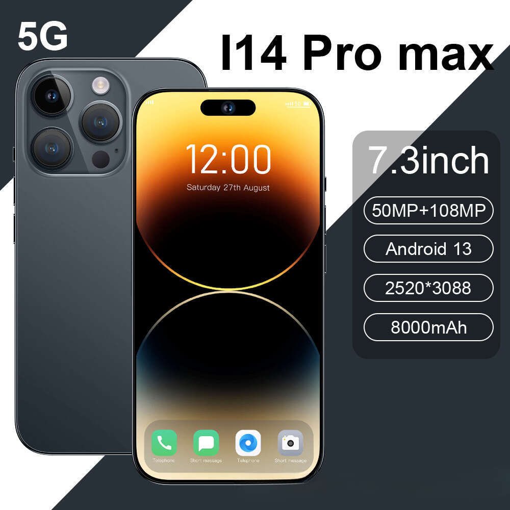 Renowned brand cross-border exclusive smartphone i14 Promax large screen 16+1T memory, brand new 4G smart Android phone