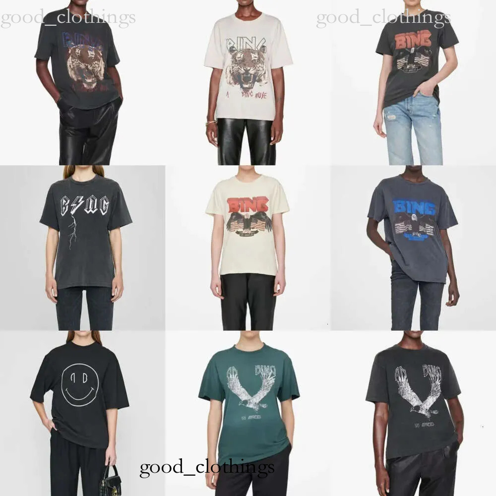 anine Sweatshirt Designer T Shirt AB Alphabet Pullover Pure Cotton Classic Print Snowflake Washed Water Trend Brand Casual Womens Aninely Bingly Tshirt 38E e41