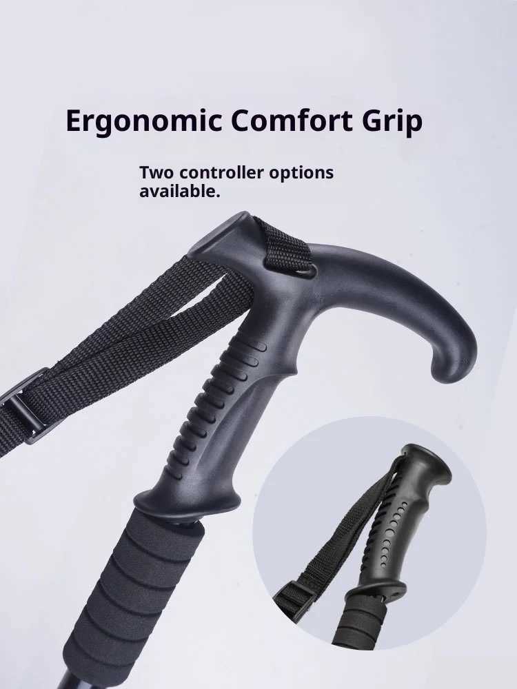 Aluminum Alloy Telescopic Trekking Poles Lightweight Elderly Walking Stick for Outdoor Hiking Travel G251220