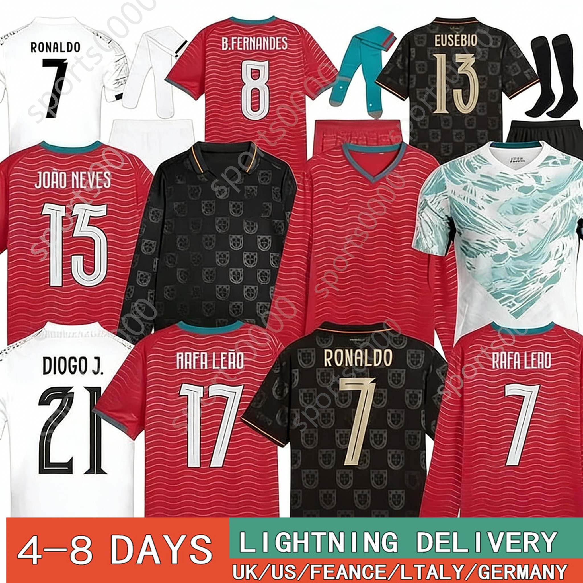2026 soccer Portuguesa RoNalDo Jerseys JOAO FELIX BERNARDO B. FERNANDES PEPE 2025 2026 Portugal football shirt Team Men Kids kit