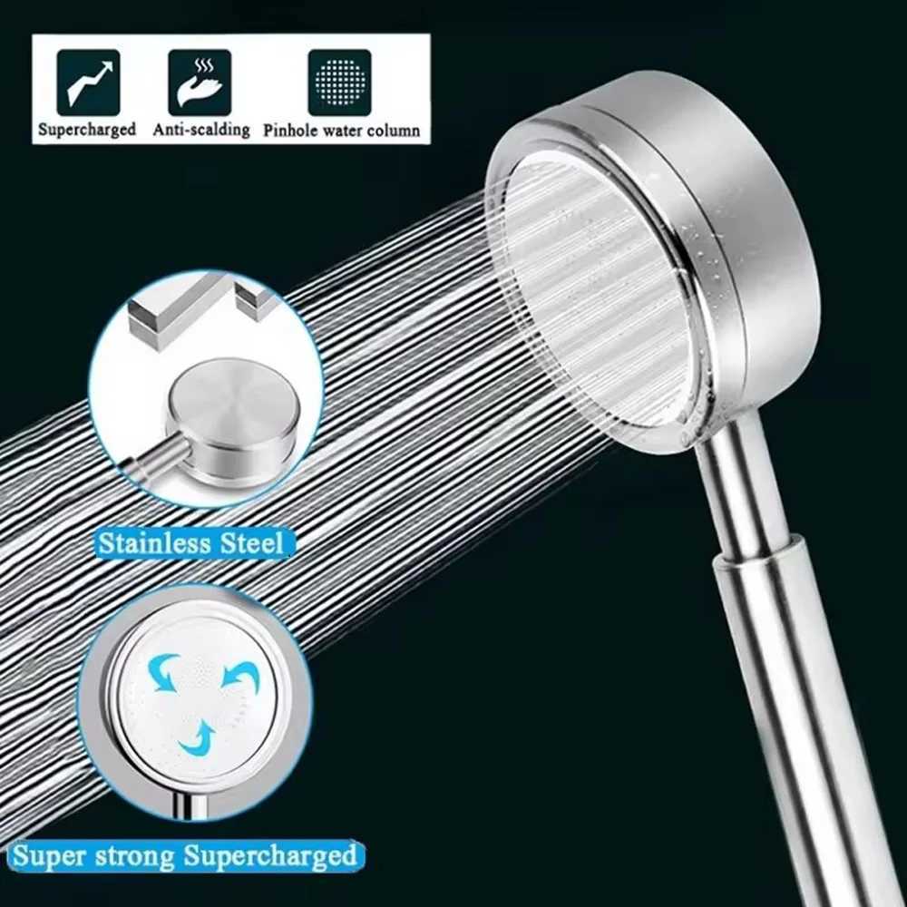 Stainless Steel Shower Head Set 304Showering And Bathing Handheld High-pressure Shower Head Set For Home Use Bathroom Accessory C251220