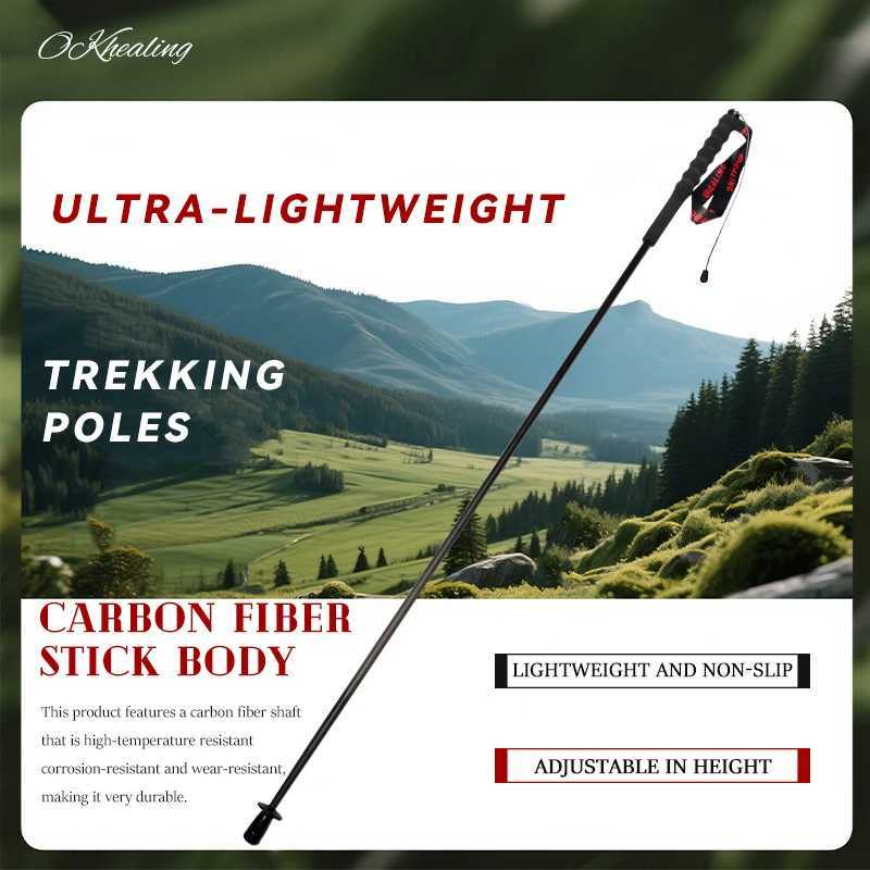 110g Ultra Light Weight Trekking Poles Foldable Hiking Sticks Carbon Fiber Hiking Poles Walking Sticks Trekking Walking Poles G251220