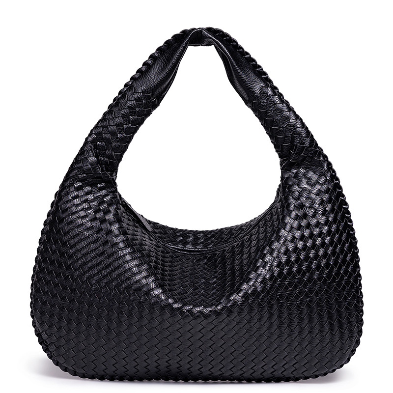Fashion Bags 2026 European American Style Handwoven Crescent Bag Women's Large Capacity Wide Strap Tote Bestseller Top Handle Purse Free Shipping - view 4