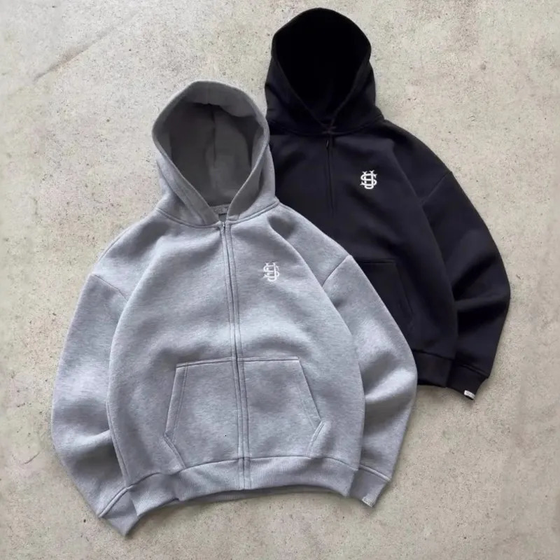 Letter Embroidered Casual Zipper Hoodie Y2K Mens and Womens Hip Hop Street Hoodie 251219