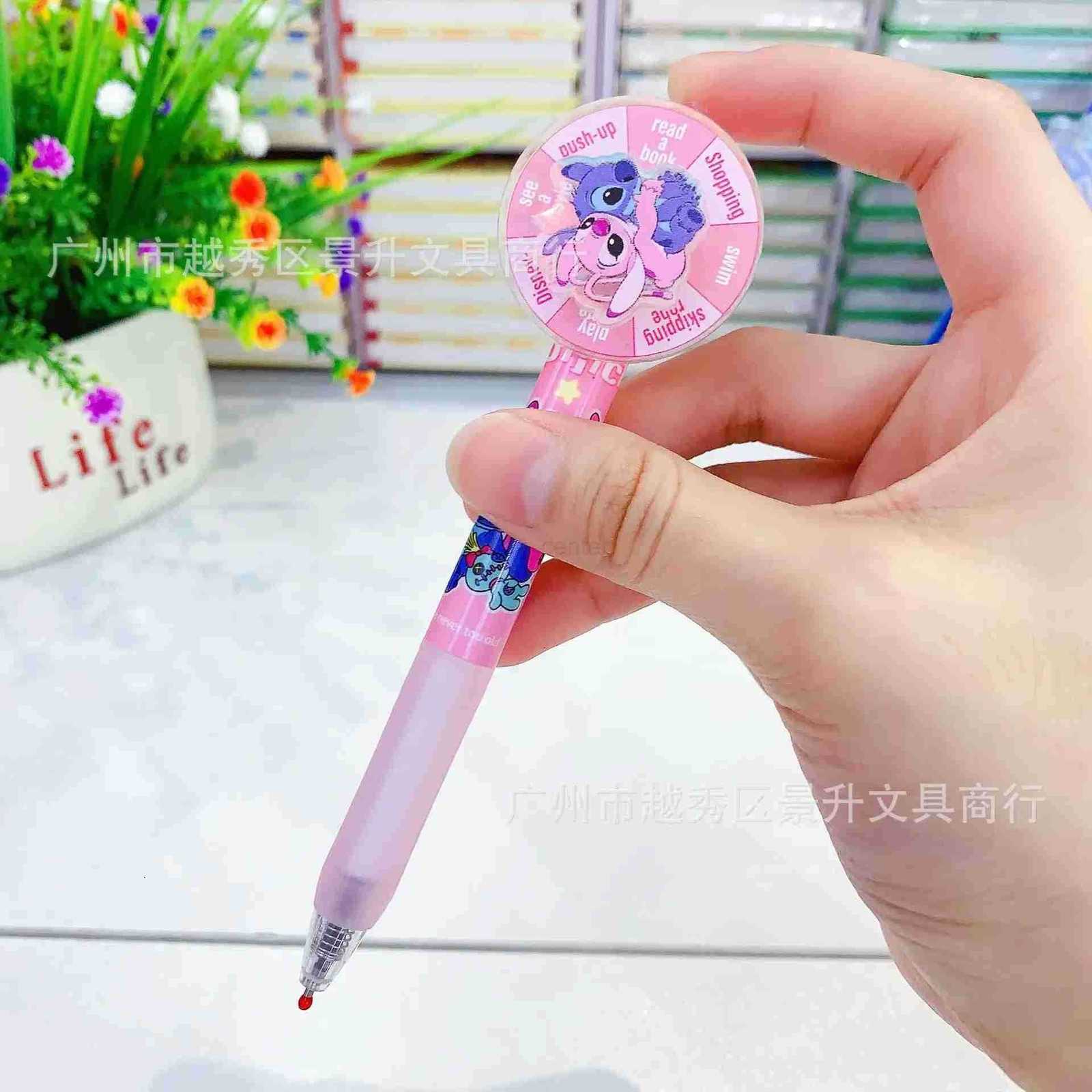Disney 36pcs Stitch Gel Pens Cartoon 05mm Black Stationery Cute Student Signature Rotary Pen Writing Tools ChildrenS Birthday Gift H251220