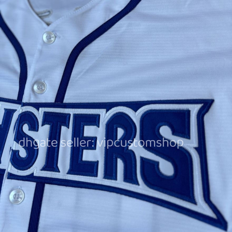 08 MONSTERS Baseball Home White Jersey Uniform winter Men Women Youth Blank Black Team Sports Uniforms Cui Ranjun baseball opening uniform Junjun Kpop