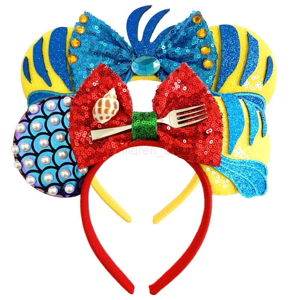 Disney 2pcs Christmas Mickey Mouse Ears Headband for Girls Women Cosplay Hairbands Ghost Bat Halloween Festival Party Hair Accessories H251220