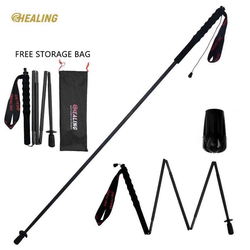 Trekking Poles City Walking Sticks-Carbon Fiber Lightweight 5 sections Folding poles Hiking Poles Running Climbing Stick G251220
