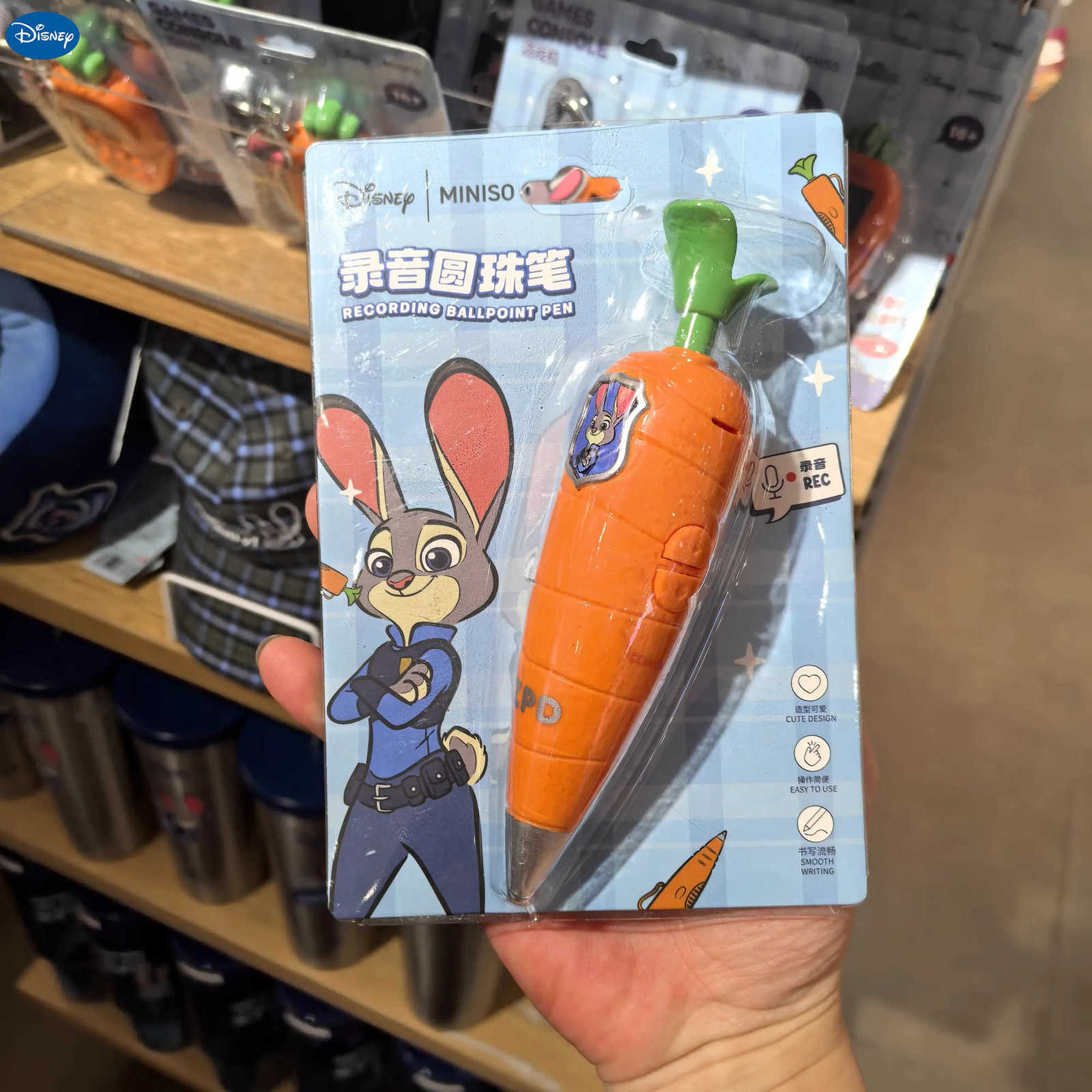 Disney Zootopia Judy Hoppers Officer Life Series Recording Ballpoint Pen Memo Function Cute Novelty Gift for Fans H251220
