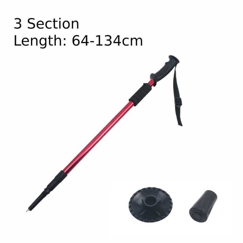 Outdoor Telescopic Trekking Poles Lightweight Aluminum Hiking Pole Men Women Camping Mountaineering Backpacking Trip Cane G251220