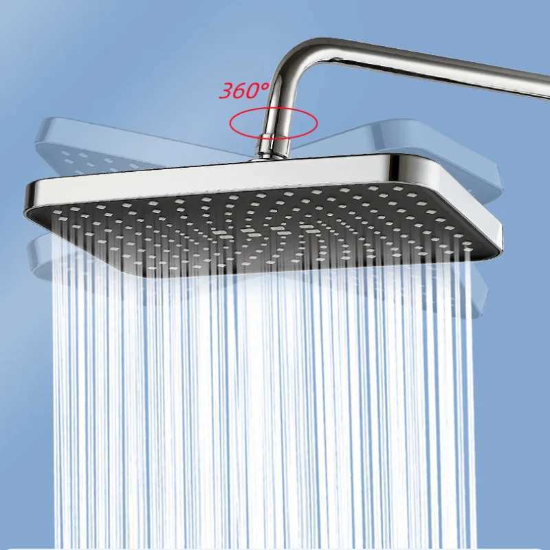 Rainfall Shower Head Large Flow Supercharge Showerhead 4 Mode Adjustable Sprinkler Faucet Replacement Parts Bathroom Accessories C251220