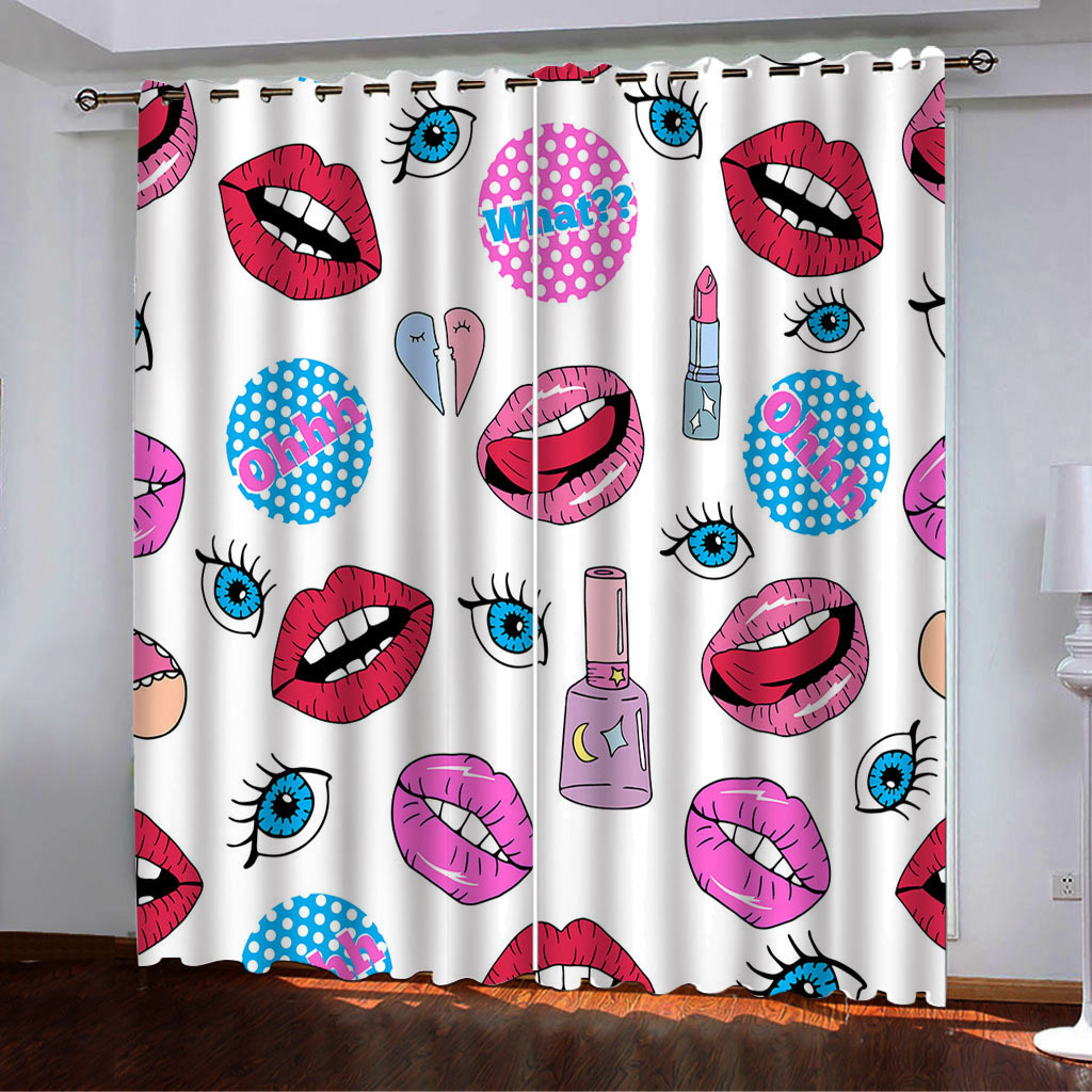 YL-38009 Floral Printed High-Density Blackout Curtain Available for Cross-Border Trade, 3D Digital Printing, Custom Designs Accepted.