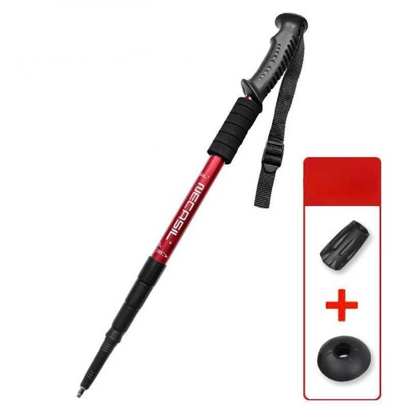 2PCS Adjustable Ultralight Trekking Poles Aluminium Alloy Walking Stick Trail Running Hiking Alpenstock Folding 135cm Tourism G251220