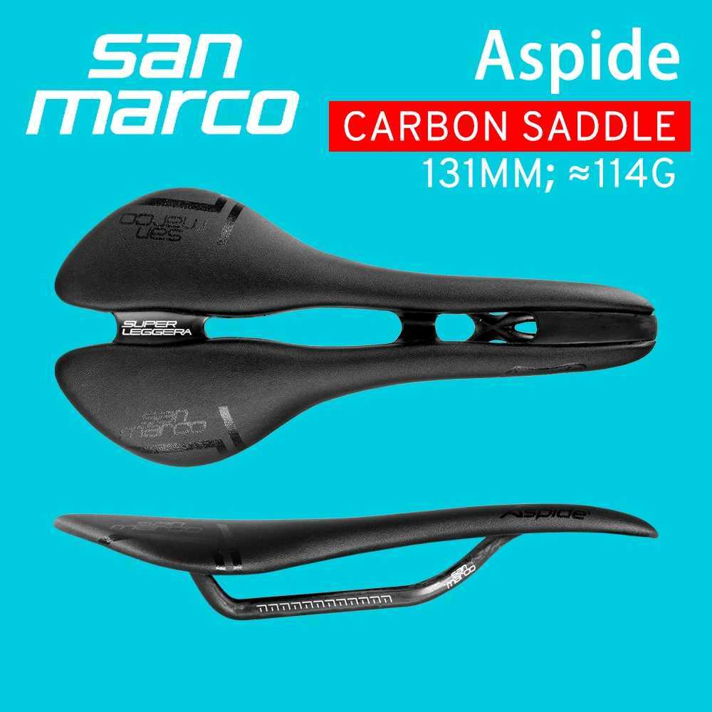 San Marco Aspide Carbon Road Bike Saddle Men Women Bicycle Saddle Comfort Mountain Bike Cycling Seat Carbon Rails Bicycle Parts G251220