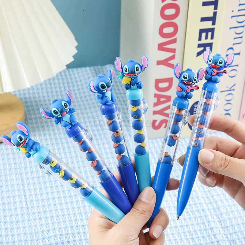 Disney 1/3/6/12/36pcs Stitch Gel Pen Lilo Stitch Brochette Le 05mm Black Press Sign Pen Student Stationery Wholesale Gifts H251220