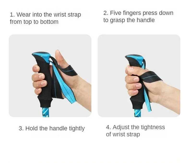 1pc Aluminium Alloy Teleskopic Stick Hiking Poles Basto De Trekking Walking Stick Ultralight Absorber Walking Cane Alpenstock G251220