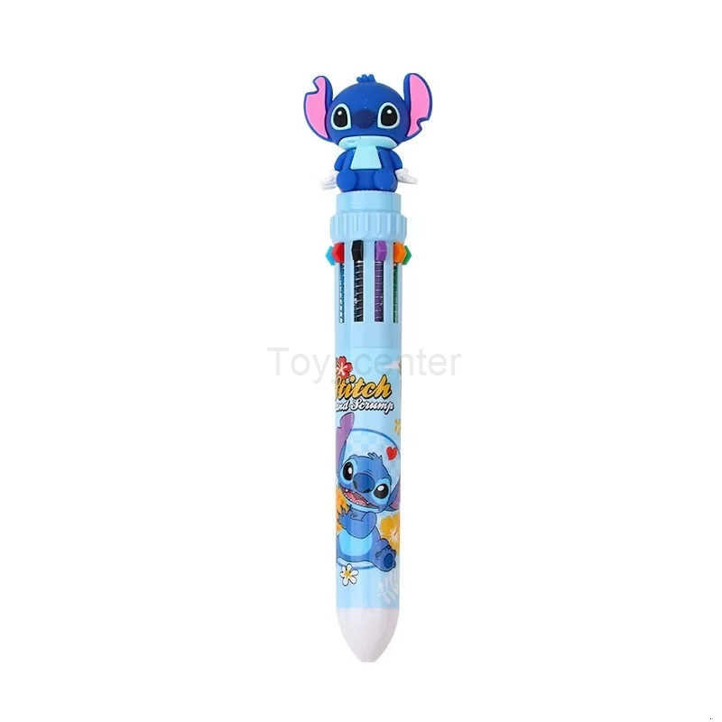 Disney Stitch Ballpoint Pen 36pcs Cartoon Lilo 10 Color Press Marker 07mm Student Graffiti Pen School Children Stationery Gift H2512201