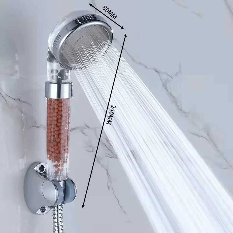 Functions High Pressure SPA Shower Head Water Saving Handheld Rainfall Bathroom Accessory Anion Filter Shower for Bathroom Decor C251220