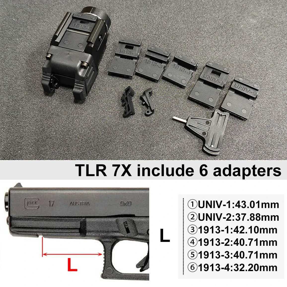 TLR 7 TLR 7X TLR 1 HL Pistol Scout Light LED Strobe Flashlight for Airsoft G lock 17 Taurus 20mm Rail 500 lumens RechargeableT251220