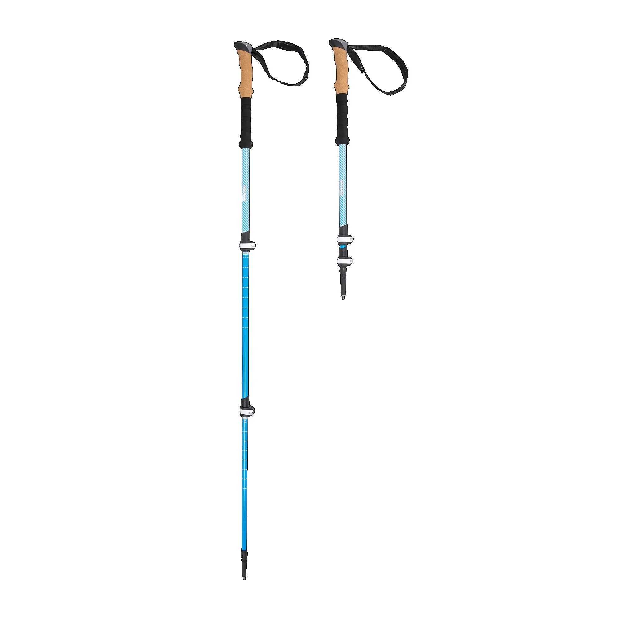 Lightweight Carbon Fiber Adjustable Quick Lock Trekking Poles with Cork Grip - 2 Pack100 Carbon Fiber G251220