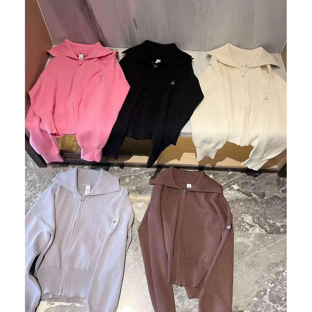 Bestseller Alonessities Sets Women Clothes Pant Jacket Sets Designer Knit Set Thick Warm Wide leg Knit Sports Pants Alonessities Jacket Women Sweatpants Sets 7A