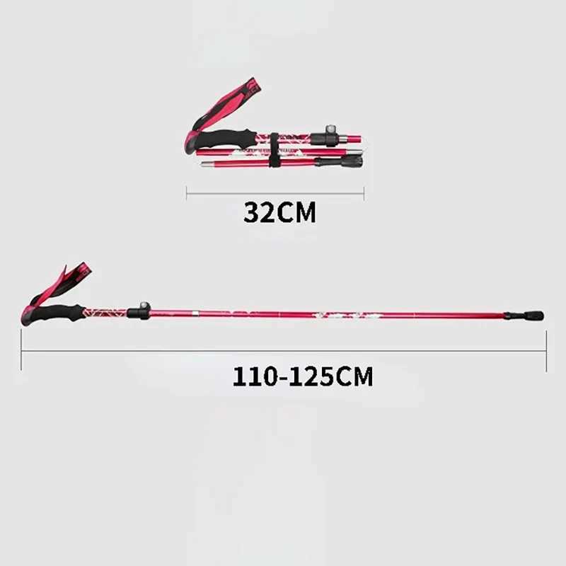 2PCS Trekking Poles Adjustable Ultralight Walking Sticks Alpenstock Outdoor Hiking-Climbing Mountaineering Sticks G251220