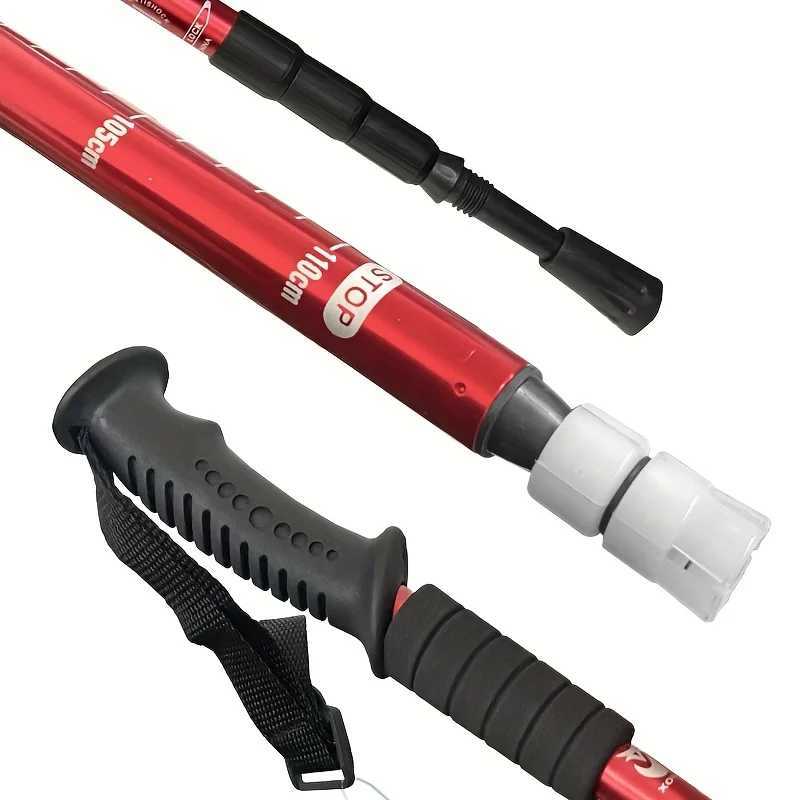 Lightweight outdoor trekking pole with four adjustable height and anti slip grip essential for hiking G251220