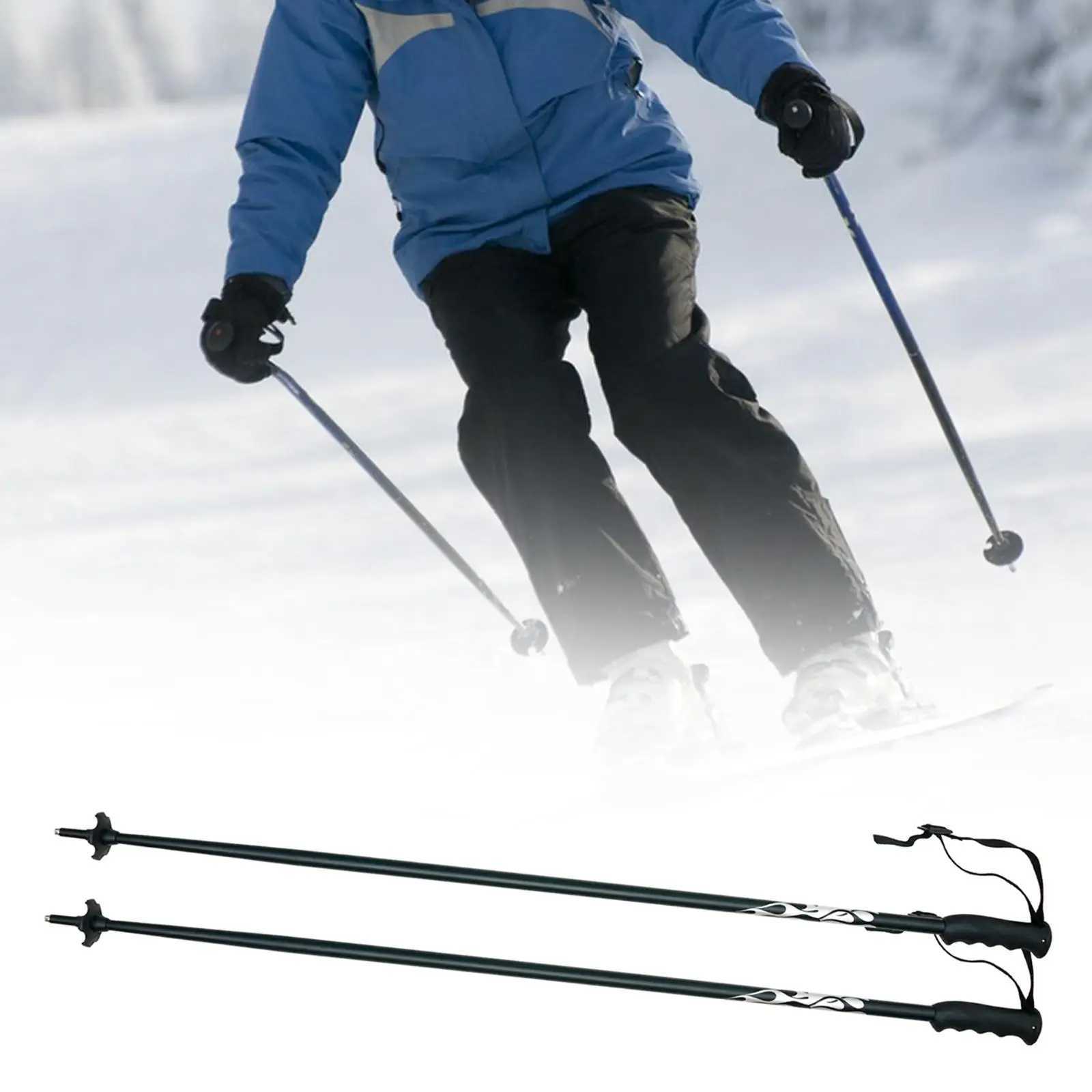 2 Pieces Ski Poles Trekking Canes Aluminum Alloy Skiing Sticks Climbing Canes for Hiking Winter Sports Backpacking G251220