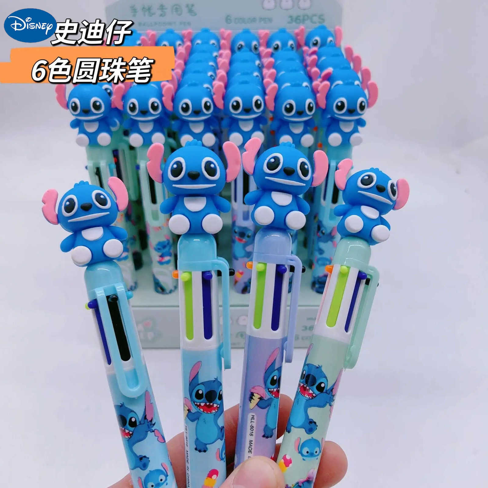 Disney Multiple Colors Ballpoint Pen Cartoon Stitch Lilo Press Marker 05mm Student Graffiti Pen School Kids Stationery Gift H251220