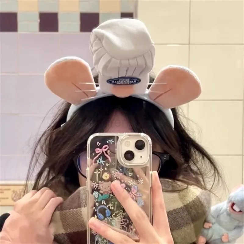 Disney Kawaii Cartoon Hairband Ratatouilleing Cute Headband Ratatouille Hairpin Mouse Ears Headdress Girl Kids Party Gift Toys H251220