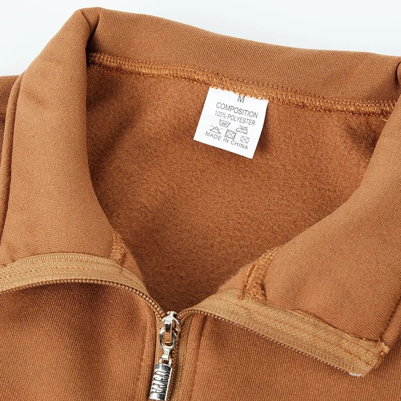 Men Sweatshirts Fall Spring Thicker Half Zip Pullover Hoody Solid Color Turtleneck for Male Outdoor 251219