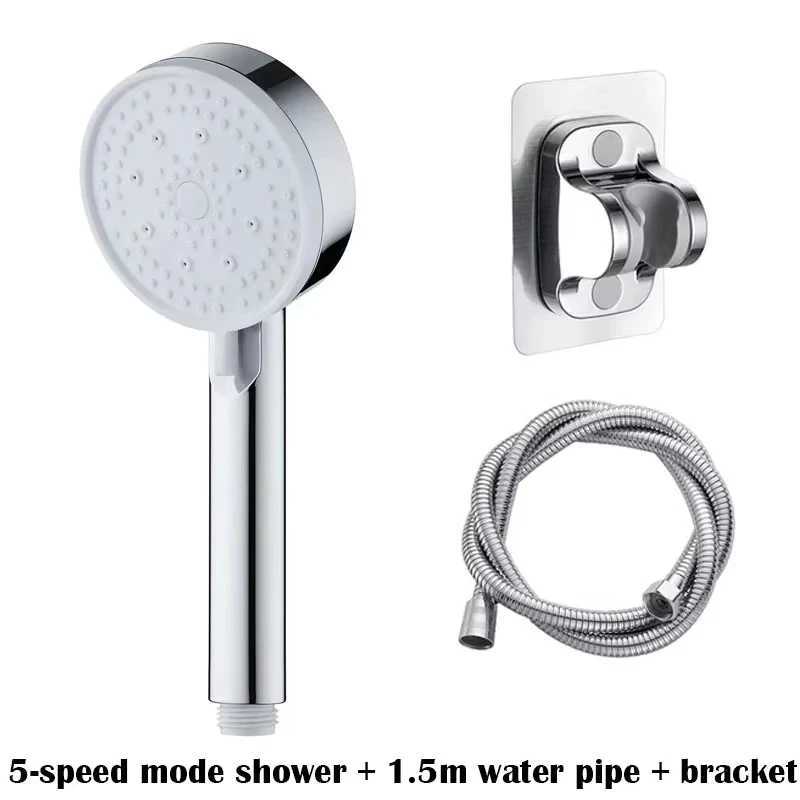 Booster Shower Head Adjustable High Pressure Water Massage Shower Head Home Handheld Sprayer Bathroom Supplies 5 Modes C251220