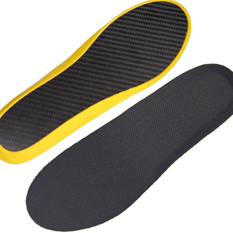 fashion Carbon Fiber Shock Absorption Insoles Stable High Elastic Basketball Carbon Insoles for Jumping Running