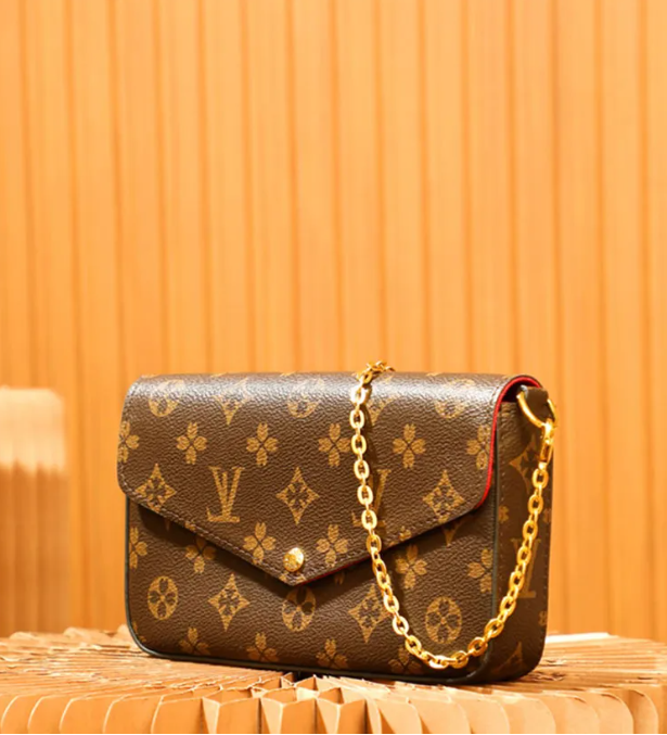 Womens Chain Multi Felicie mini Pochette Bags mens fashion Coin Purses envelope hand bags luxury 3piece Designer Leather small wallet Shoulder Bag06