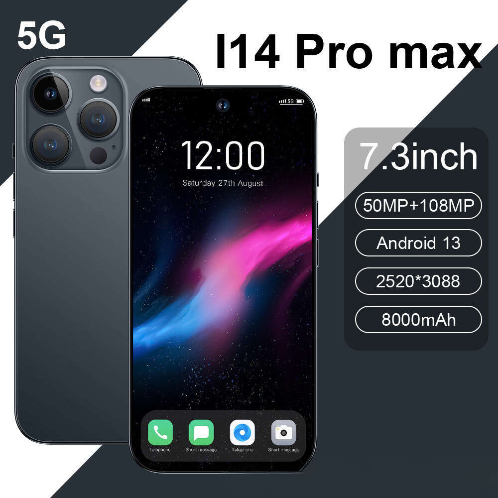 Renowned brand cross-border exclusive smartphone i14 Promax large screen 16+1T memory, brand new 4G smart Android phone