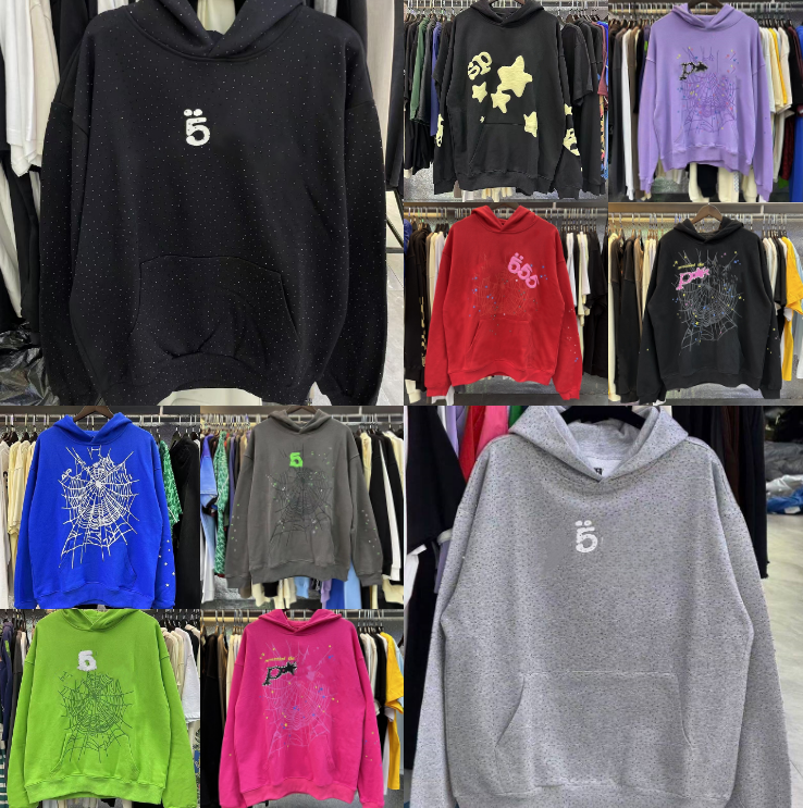 Designer Hoodie Spider Hoodie Slack and Loose Luxury Spiderhoodie Men Women Hoodie Pink Purple Young Thug Tracksuit Web Jacket Sweatshirt High quality