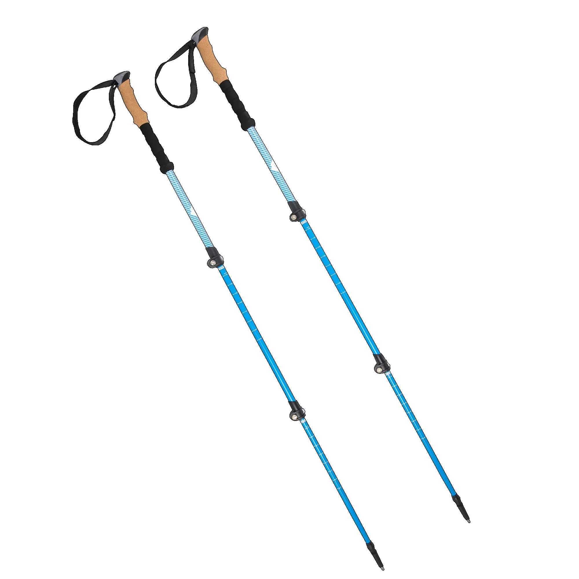 Lightweight Carbon Fiber Adjustable Quick Lock Trekking Poles with Cork Grip - 2 Pack100 Carbon Fiber G251220