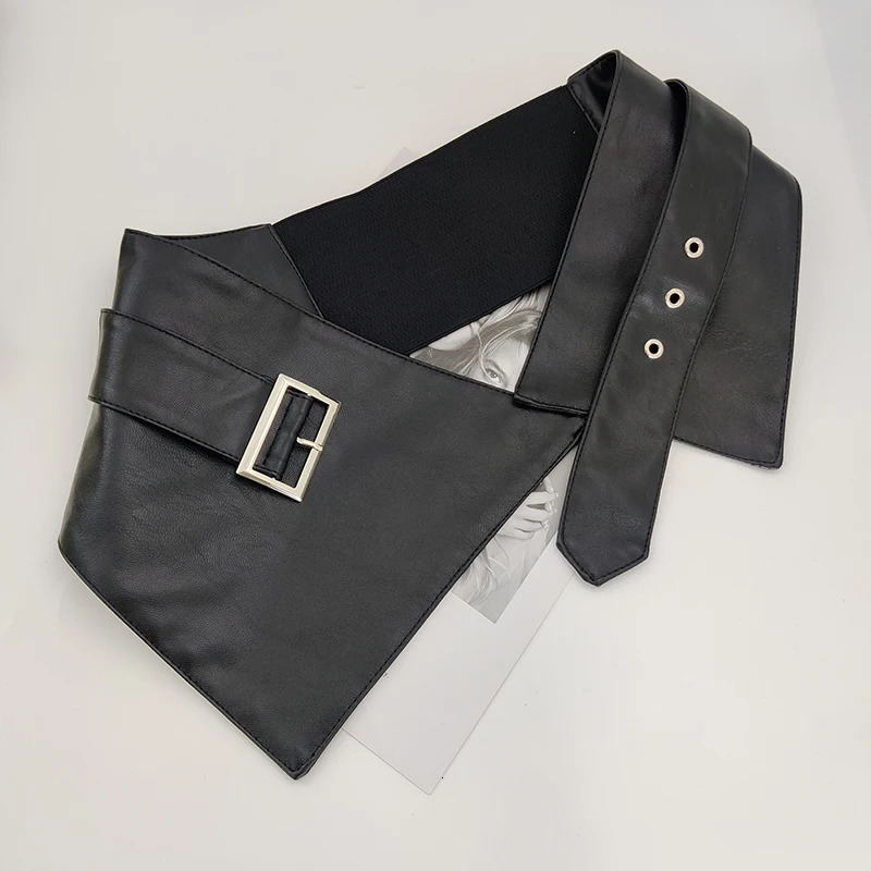 Elastic Black Leather Wide Corset Belt Woman Dress Adjustable Belts For Women High Quality Big Cummerbunds Waistband 251217
