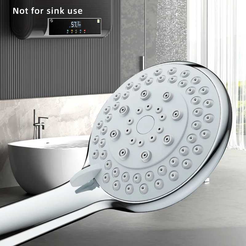 Five-mode high-pressure shower head - Durable and shock-resistant design with abundant water output suitable for various bathr C251220