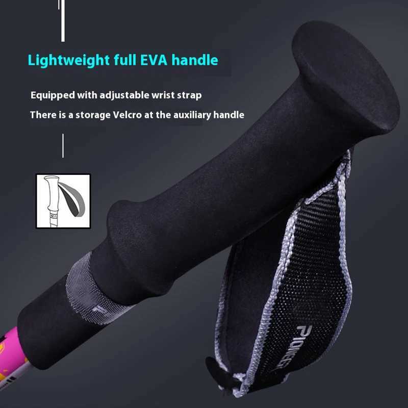 Trekking Poles Shock Absorption Foldable Ultralight Hiking Pole Suitable For Outdoor Camping Mountaineering Backpacking And Trip G251220