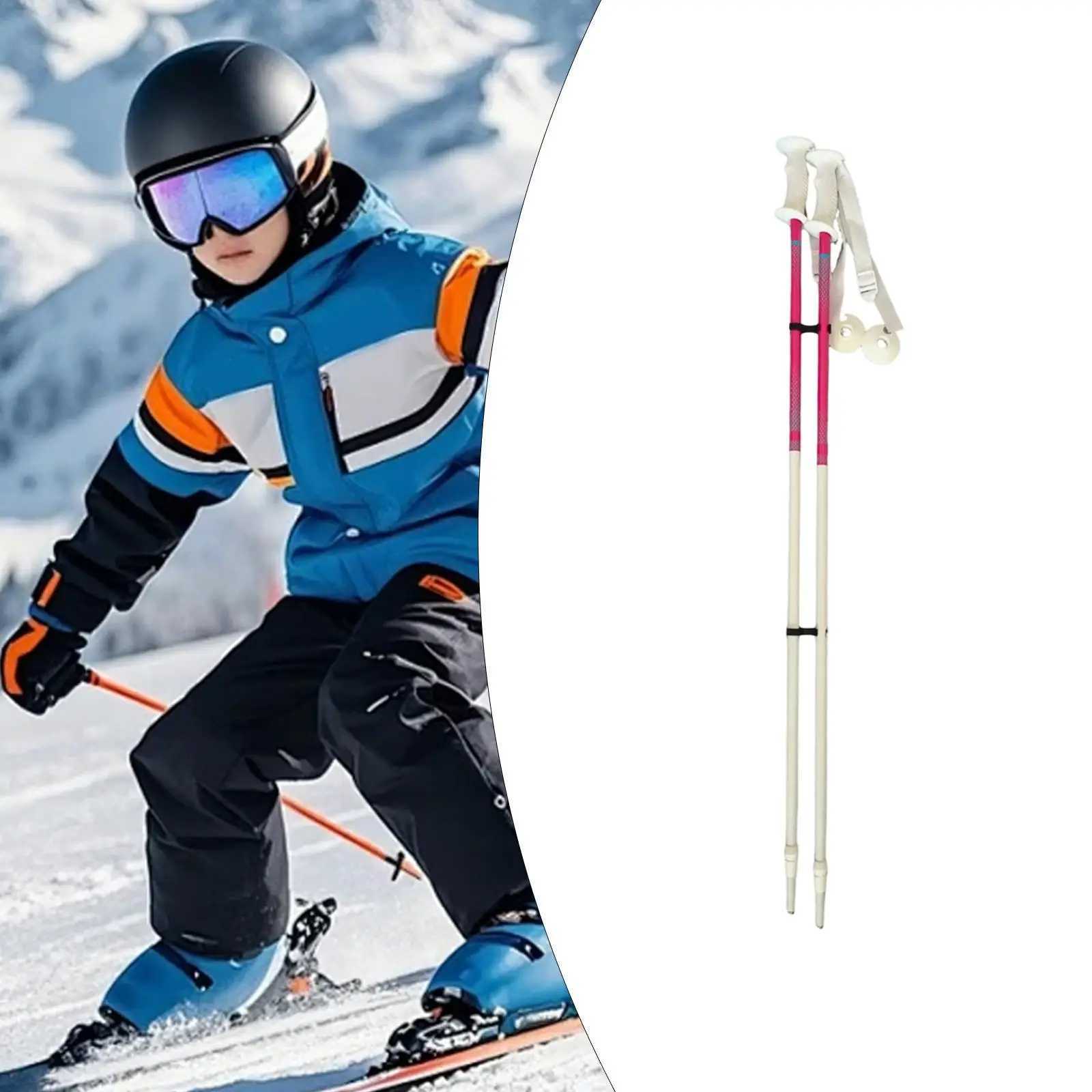 2 Pieces Ski Poles Hiking Poles Lightweight Anti Slip Handle Walking Sticks for Snowboarding Trekking Outdoor Adventures G251220