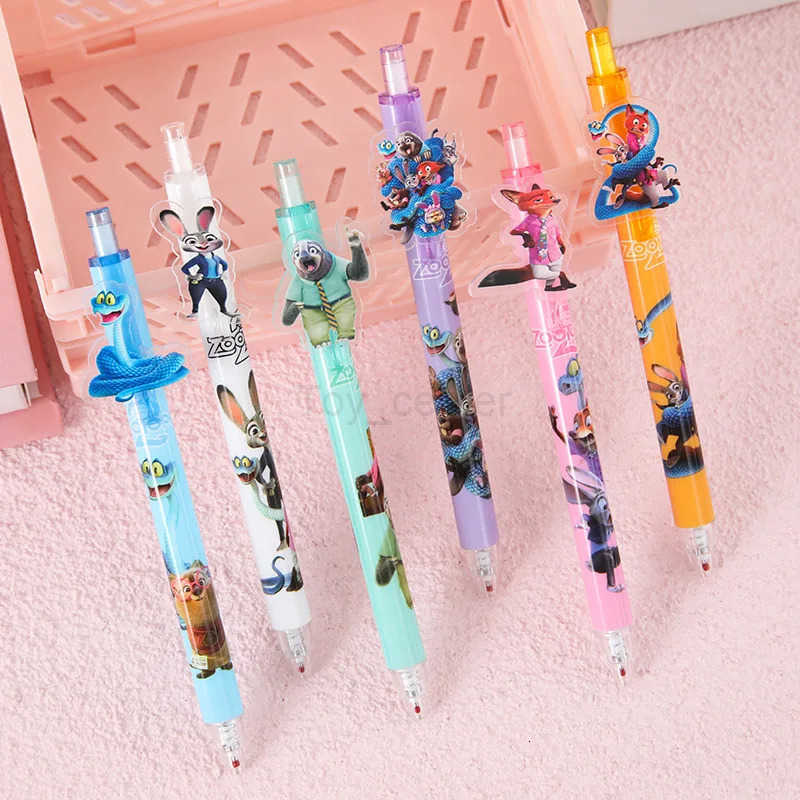 Disney Zootopia Cute Pens Disneys Judith Nick Student Kawaii School Supplies Kids Gel Pen Stationery Office Accessories Children Gift H251220