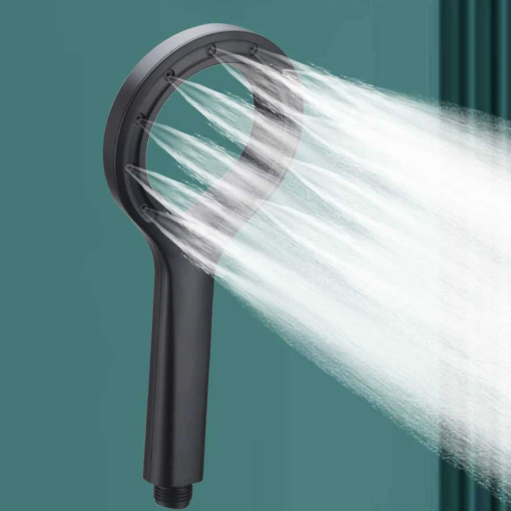 Ring-shaped water booster handheld shower head nozzle ABS large panel spray water-saving anti-blocking bathroom showerhead C251220