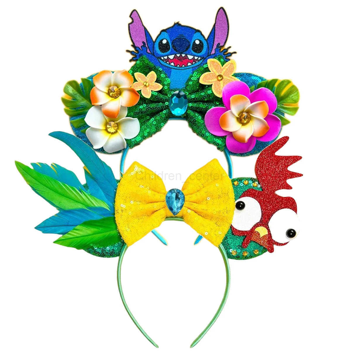 Disney 2pcs Christmas Mickey Mouse Ears Headband for Girls Women Cosplay Hairbands Ghost Bat Halloween Festival Party Hair Accessories H251220