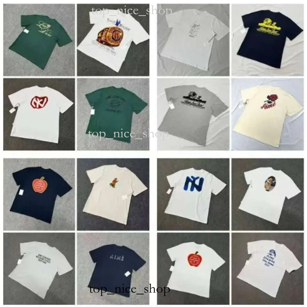 Aimee Leon Dore T-Shirt Designer High Street Causal T-Shirt Printing Loose Casual Short Sleeve Summer Loose Trend Crew Neck Classic Y2k Letter Print Abing Shirt 796