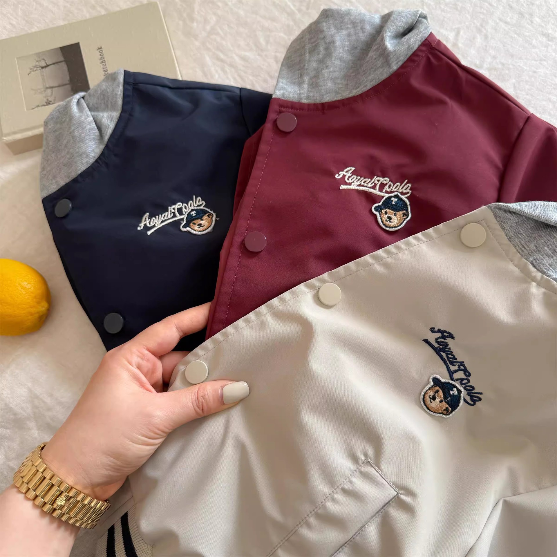 Designer Kids Jackets 2026 Kids' Stylish Baseball Jacket, Cartoon Embroidered Hooded Coat Spring Autumn Boy Girl Cool Outerwear Free Shipping - view 7