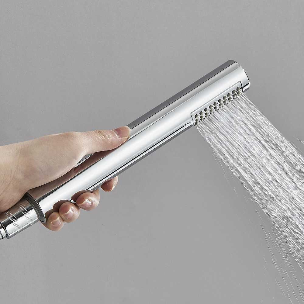 Uythner Hand-held Shower Head Plastic Black Bathroom Rainfall Shower Nozzle Aerator High Pressure handheld Shower Head C251220